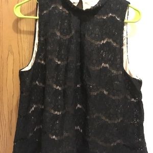 Black and Tan lace tank top